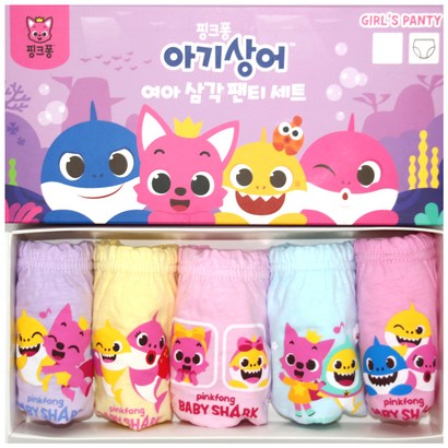 핑크퐁 여아용 귀요미 삼각팬티 5종 리뷰후기
