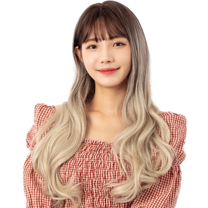 그리드 베이지 통가발 가발망