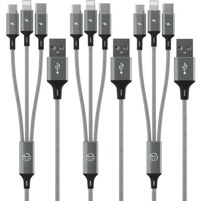 디지지 3 in 1 스카이메타 멀티 고속충전 케이블