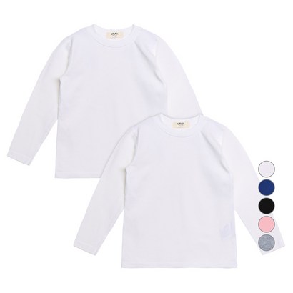 유라비 아동용 베이직 라운드 기본티셔츠