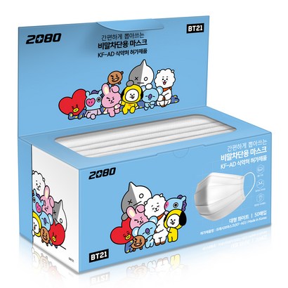 2080 BT21 비말차단용 마스크 대형 KF AD