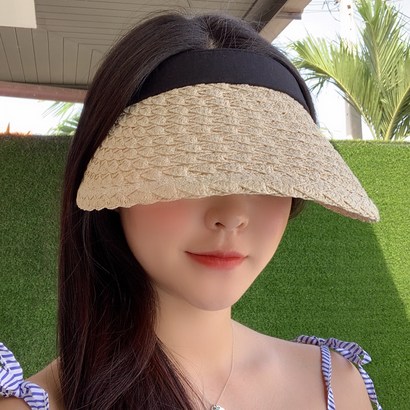 제이제이나인 대박 밀짚 머리띠 바캉스 썬캡 JS259