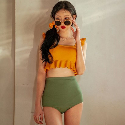 벤디스 미카엘 여성 하이웨스트 비키니 수영복 F353