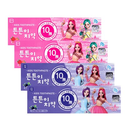 아텍스 시크릿쥬쥬 저불소 키즈치약 딸기향 블루베리향