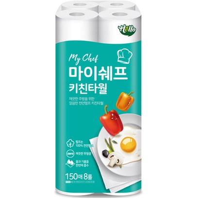 헬로 마이쉐프 천연펄프 키친타올 150매 리뷰후기