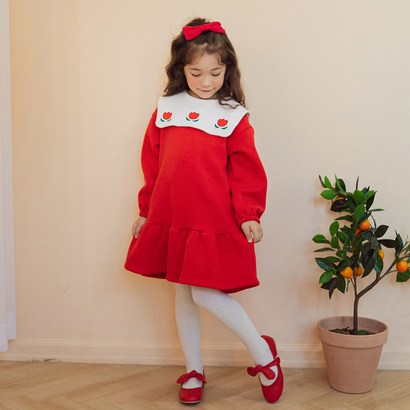 릴리푸리 여아용 꽃스퀘어 기모 원피스 리뷰후기