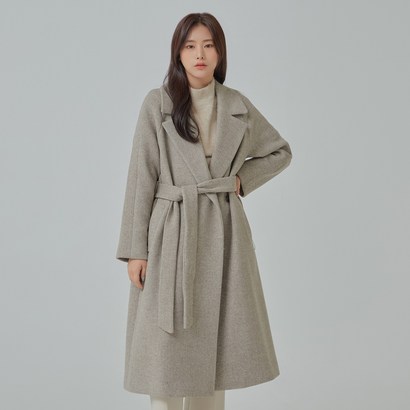 미쏘 여성용 패턴 반더블 벨티드 롱코트 리뷰 후기