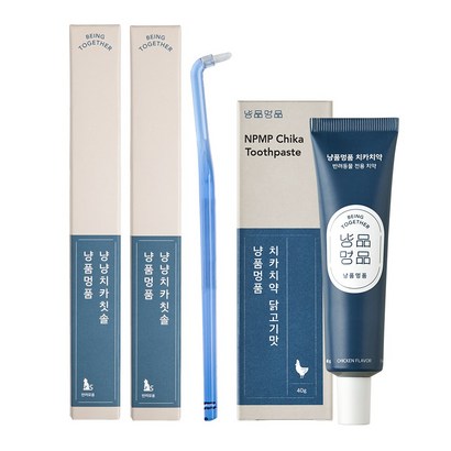 냥품멍품 냥냥 고양이 치카칫솔 치카치약 닭고기맛 리뷰 후기