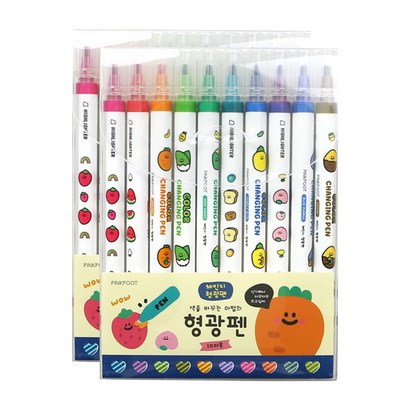 핑크풋 7000 당근친구들 체인지 형광펜 10종