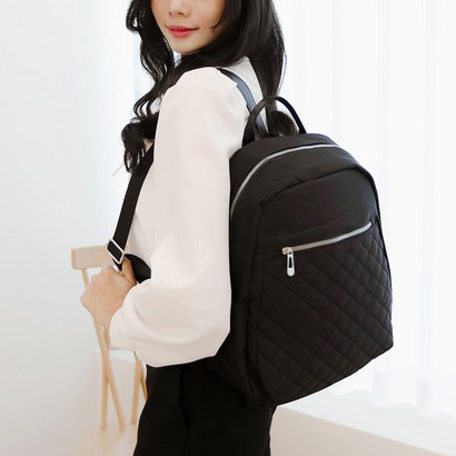 프롬헤븐 여성용 지프팅 퀼팅 지퍼 백 724