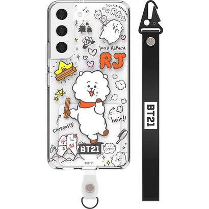 아이컬러즈 BT21 두들 스마트 탭 투명 휴대폰 케이스