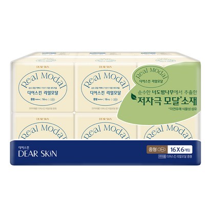 디어스킨 리얼모달 중형 생리대 날개형