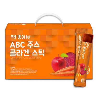 미쁨생활건강 딱좋아 ABC주스 콜라겐 젤리스틱