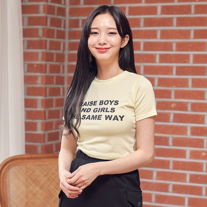 반에이크 여성용 세이나 크롭 반팔 티셔츠 리뷰후기