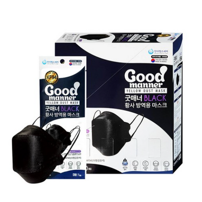 굿매너 황사마스크 대형 KF94 블랙 특가할인 리뷰 후기