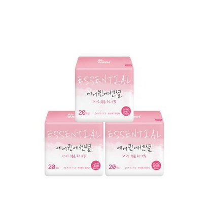 에어퀸 에센셜 생리대 팬티라이너 X3