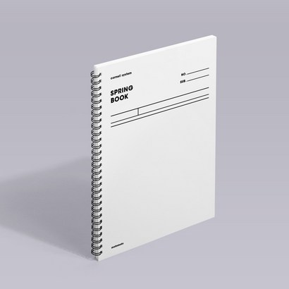 모트모트 스프링북 오리지널 - 화이트 1EA 유선노트