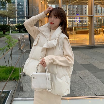 밀크봉봉 여성용 패딩 빅사이즈 조끼