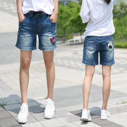 여자반바지 빈티지 루즈핏 4부 스판 밴딩 청반바지 리뷰후기