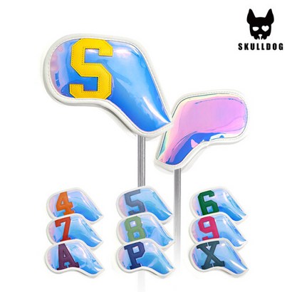 스컬독 골프 홀로그램 아이언 커버 10개 골프채 클럽 헤드 풀커버
