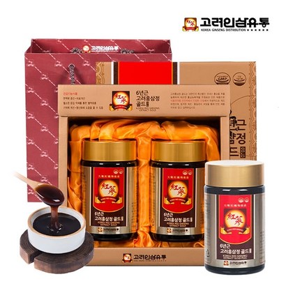 고려인삼유통 6년근 고려홍삼정 골드 2개입 쇼핑백