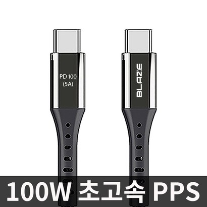 블레이즈 C to C 케이블 100W 20V 5A 초고속 충전케이블 데이터전송 D100