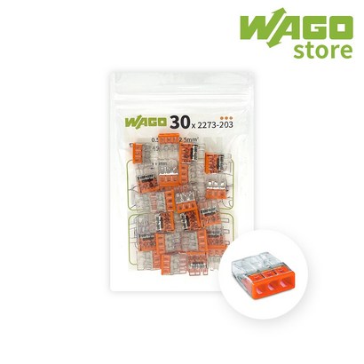 와고 전선커넥터 3폴 30개입 wao2273-203C 리뷰후기