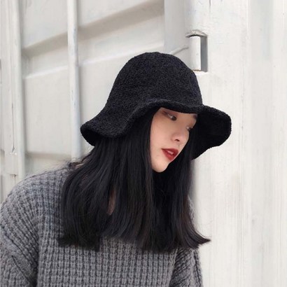 여성 겨울 벙거지 모자 버킷햇