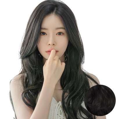가발나라 여자 인모붙임머리가발 헤어피스 글램루즈웨이브5피스 부분가발
