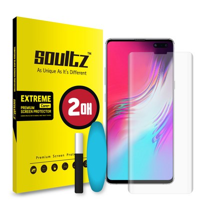 솔츠 갤럭시 S10 풀점착 UV 강화유리 액정보필름 2매