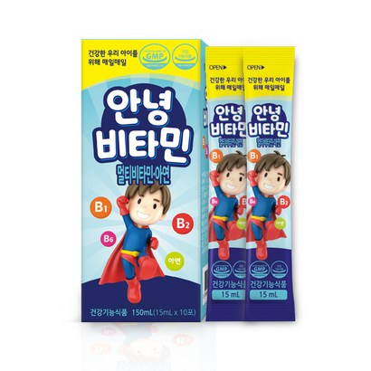 하루한포 안녕비타민 1개월 유아 어린이 액상비타민 아연