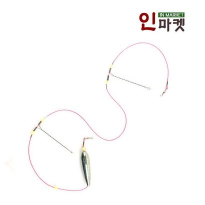 초원투 자작 낚시채비 수제 원투봉돌 묶음추 원투채비