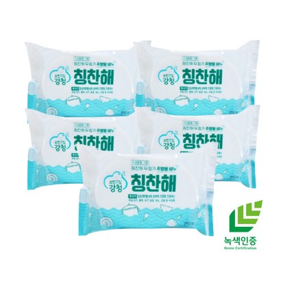 강청 녹색인증 설거지 1종 주방고체비누바X5개입 제로웨이스트 리뷰후기