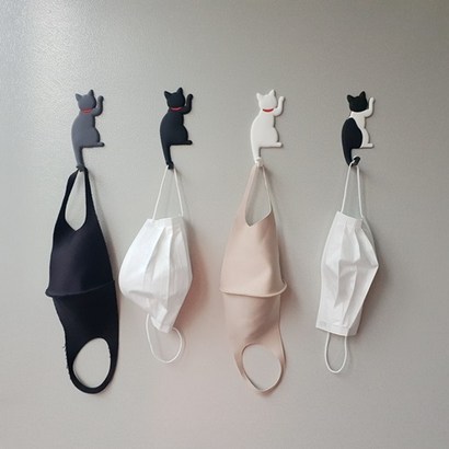 현관문 마스크걸이 현관 열쇠 차 키걸이 고양이 냉장고 자석 후크 4종세트 리뷰후기
