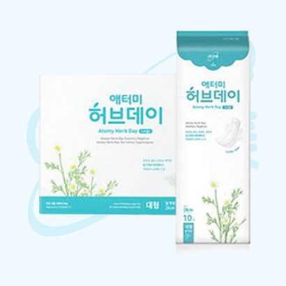 애터미 허브데이 대형 날개형 생리대