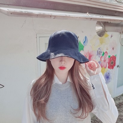 봄 여름 가을 와이어 코튼 3Coor 휴대용 버킷햇 모자