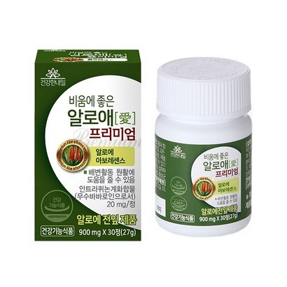 건강한내일 비움에좋은 알로애 30정 4개월분 식이섬유 쾌변 알로에정
