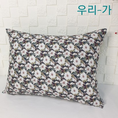 우리가 수제 순면 아젤리아 누빔솜덧댐 라텍스 메모리폼 베개커버50x70