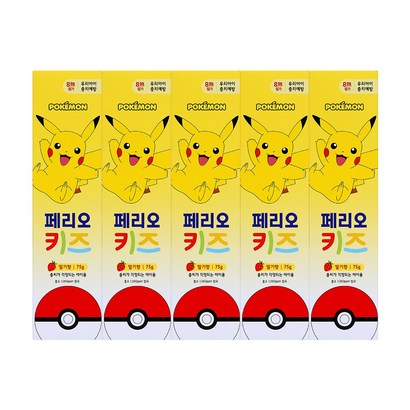 페리오키즈 포켓몬스터 키즈 치약 딸기향 5개 리뷰 후기
