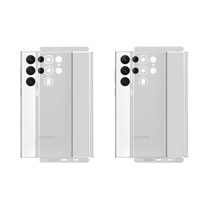 갤럭시S22 울트라 기스 지문방지 후면 보필름 2매부착액 S-S908N