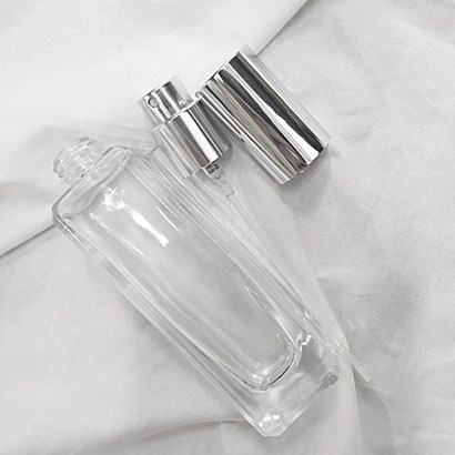 캔들바다 향수용기 유리스프레이용기 - 조-론 긴사각 실버