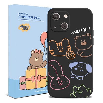 핫티몰 동믈 프렌즈 드로잉 휴대폰 케이스