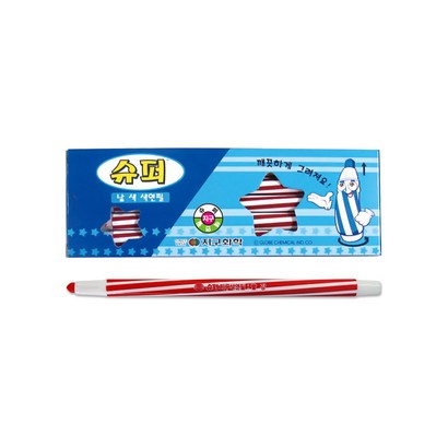지구화학 슈퍼 낱색 색연필 빨강