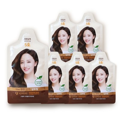 댕기머리 더 편한 샴푸형 염색 진한갈색