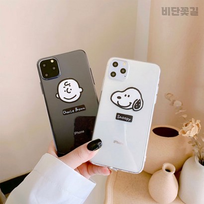 아이폰 찰리스누피 투명 젤리 케이스 아이폰7 아이폰8 아이폰se2 아이폰xr 아이폰11 아이폰12