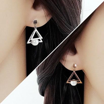핑크제이 트로이진주 써지컬스틸 귀걸이 - NO노알러지 리뷰후기