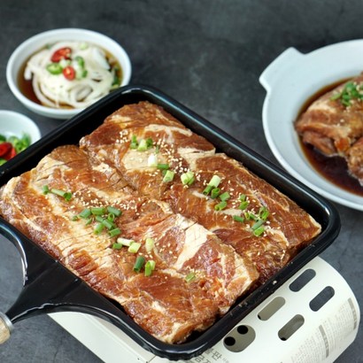 봄소 뼈없는 양념 돼지 갈비 수제 목살 양념 구이 밀키트 리뷰 후기