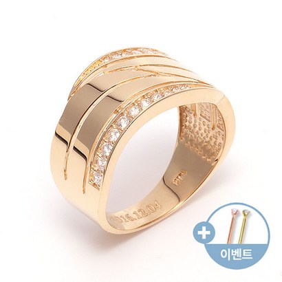 비앤비골드 여성용 14K 반지 콤비 금반지 RCS2682