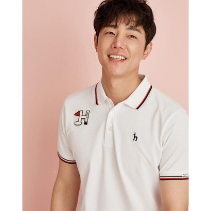 헤지스골프 화이트 로고자수 면혼방 반팔폴로티셔츠 WPTS0B900WT 리뷰후기