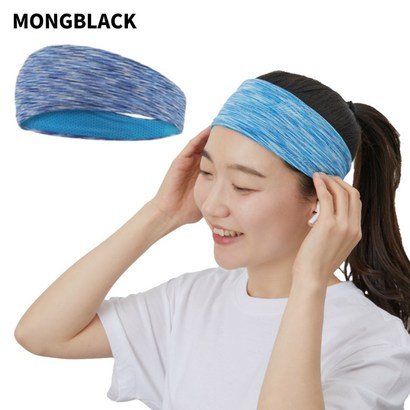 몽블랙 스포츠 쿨 헤어밴드 땀흡수 머리띠 등산 크로스핏 ST3